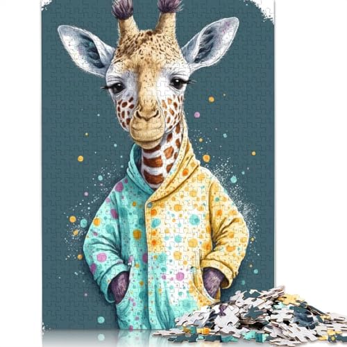 Giraffe Puzzle 1000 Teile Schwer Puzzle Spielzeug Lernspiel Impossible Herausforderung Spielzeug Für Erwachsene Kinder 300pcs (40x28cm) von QBIREX