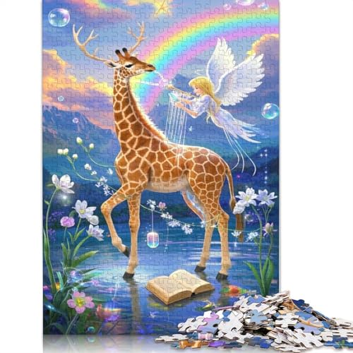 Giraffe Puzzle 1000 Teile Schwer Puzzle Spielzeug Lernspiel Impossible Herausforderungsspielzeug Für Erwachsene Kinder 1000pcs (75x50cm) von QBIREX