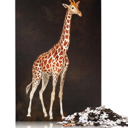 Giraffen-Puzzle für Erwachsene, kreative Spiele, Puzzle-Geschenk für Jungen oder Mädchen, 1500 Teile (85 x 57 cm) von QBIREX