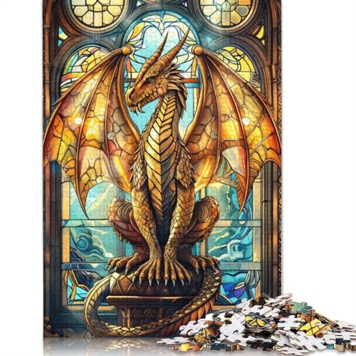Gold Cathedral Dragon Puzzles für Erwachsene ab 18 Jahren, Upe Lernspiele, Puzzle für Erwachsene und Kinder, 1000 Teile (75 x 50 cm) von QBIREX