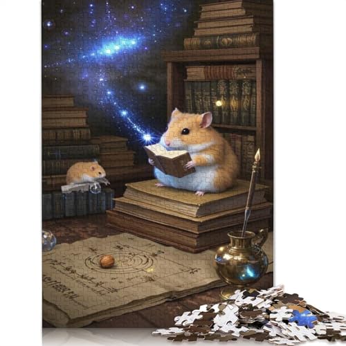 Golden Hamster Puzzle 1000 Teile Schwer Puzzle Spielzeug Lernspiel Impossible Herausforderung Spielzeug Für Erwachsene Kinder 1000pcs (38x26cm) von QBIREX