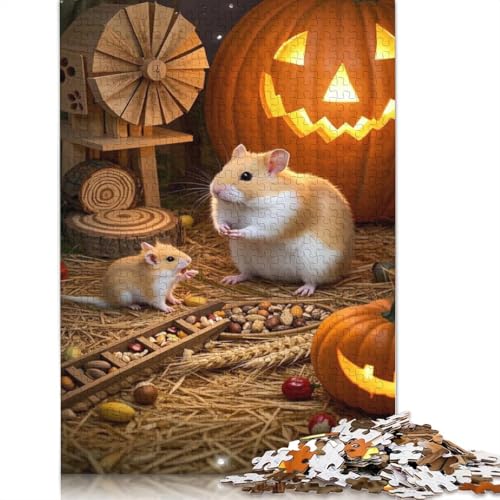 Golden Hamster Puzzle 1000 Teile Schwer Puzzle Spielzeug Lernspiel Impossible Herausforderungsspielzeug Für Erwachsene Kinder 1000pcs (38x26cm) von QBIREX