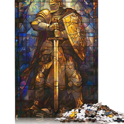 Golden Knight Paladin Puzzle für Erwachsene, 520 Teile, kreative Spiele, Puzzle, Geschenke für Männer, für Frauen, Männer, 520 Teile (52 x 38 cm) von QBIREX