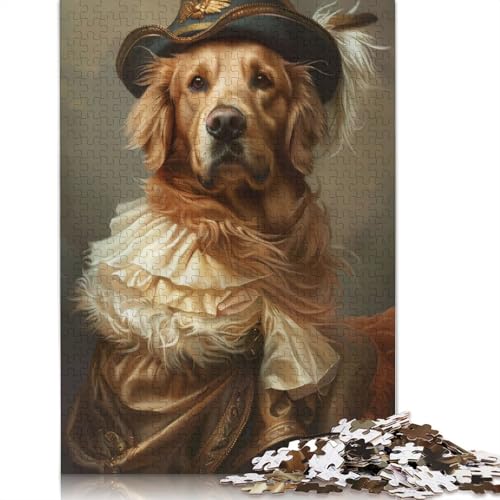 Golden Retriever-Hunde-Puzzle für Erwachsene, kreative Spiele, Puzzle-Geschenk für Jungen oder Mädchen, 520 Teile (52 x 38 cm) von QBIREX