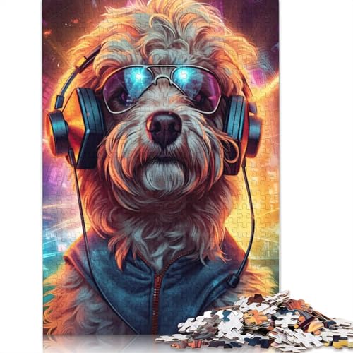 Goldendoodle Cyberpunk Puzzle 1000-teilige Schwer Puzzle Spielzeug Lernspiel Impossible Herausforderungsspielzeug Für Erwachsene Und Kinder Ab 12 Jahren 520pcs (52x38cm) von QBIREX
