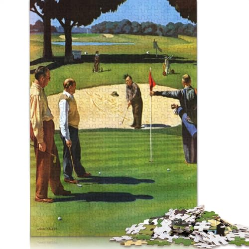 Golf-Puzzle, Denksportaufgabe, rechteckiges Papier-Puzzle für Erwachsene, 1000 Teile (75 x 50 cm) von QBIREX