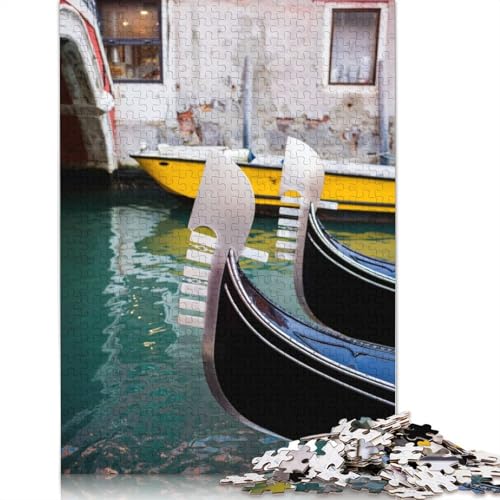 Gondel-Bugs, Venedig-Puzzle, schwierige Herausforderung, 100% recycelter Karton, Puzzle für Erwachsene, 1000 Teile (75 x 50 cm) von QBIREX