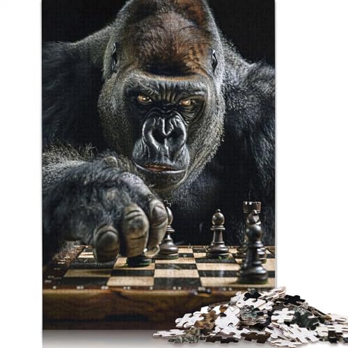 Gorilla Chess Puzzle 520 Teile Schwer Puzzle Spielzeug Lernspiel Impossible Herausforderung Spielzeug Für Erwachsene Und Kinder Ab 14 Jahren 520pcs (52x38cm) von QBIREX