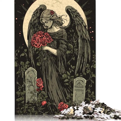 Gothic Angel of Sorrowre Puzzle 1000-teilige Schwer Puzzle Spielzeug Lernspiel Impossible Herausforderungsspielzeug Für Erwachsene Und Kinder Ab 12 Jahren 1000pcs (75x50cm) von QBIREX