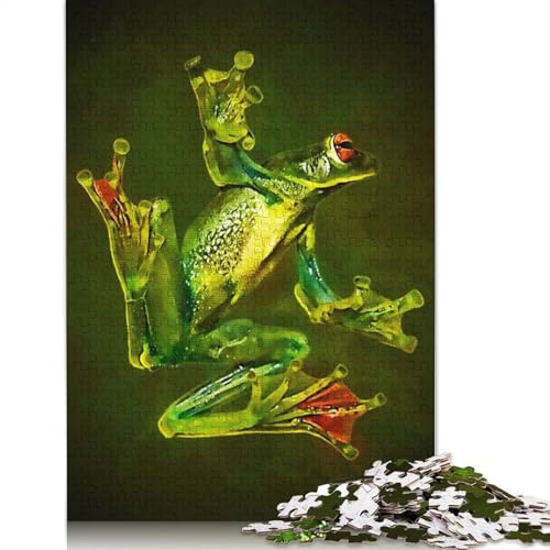Green Frog Puzzle für Erwachsene, Denksportaufgaben für Erwachsene, Puzzlespiele für Erwachsene und Teenager, 520 Teile (52 x 38 cm) von QBIREX