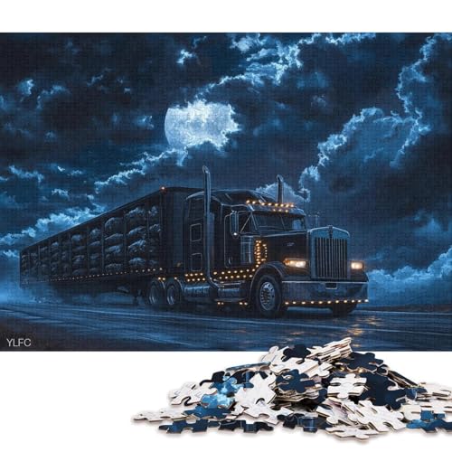 Großer LKW-Puzzlespaß Premium-Karton-Puzzle für Jungen oder Mädchen, 70 x 50 cm, 1000 Teile von QBIREX