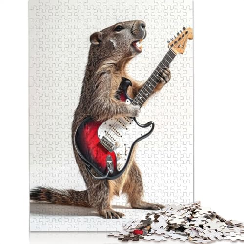 Groundhog Guitar Puzzle 1000-teilige Schwer Puzzle Spielzeug Pädagogisches Spiel Impossible Herausforderung Spielzeug Für Erwachsene Kinder 1500pcs (85x57cm) von QBIREX
