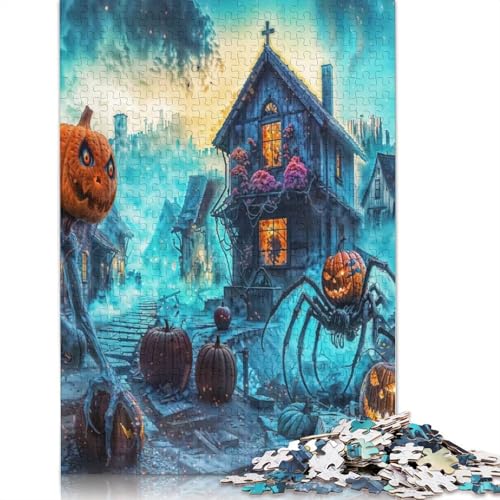 Halloween-Puzzle mit Kürbis-Kreaturen, Premium-Puzzle aus 100% recyceltem Karton, für Kinder und Erwachsene, 1000 Teile (75 x 50 cm) von QBIREX