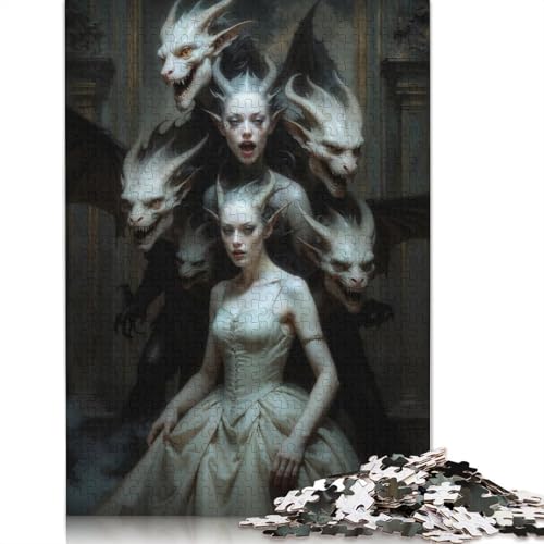 Haunted Mansion Puzzle 1000-teilige Schwer Puzzle Spielzeug Lernspiel Impossible Herausforderungsspielzeug Für Erwachsene Und Kinder in Bewährter 1000pcs (75x50cm) von QBIREX