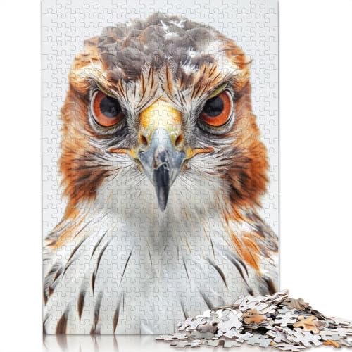 Hawk Face Puzzle 1500 Teile Schwer Puzzle Spielzeug Lernspiel Impossible Herausforderung Spielzeug Für Erwachsene Kinder 1500pcs (85x57cm) von QBIREX