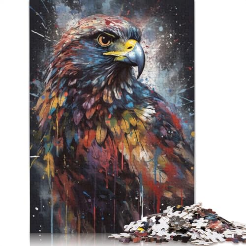 Hawk Painting Puzzles 520 Teile Schwer Puzzle Spielzeug Lernspiel Impossible Herausforderungsspielzeug Für Erwachsene Und Kinder Ab 14 Jahren 520pcs (52x38cm) von QBIREX
