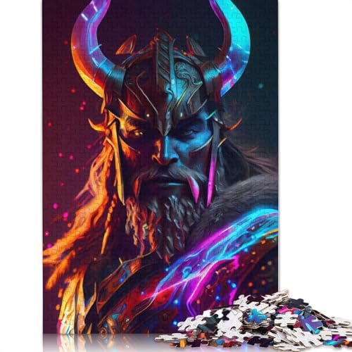 Heimdall Nordischer Gott Puzzle DIY Spiel Papier Rechteckiges Puzzle für Jungen oder Mädchen Geburtstagsgeschenk 1000 Teile (75x50cm) von QBIREX