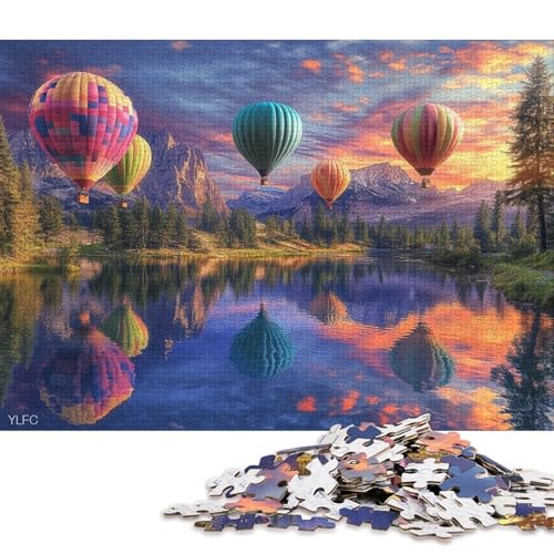 Heißluftballon-Puzzle, schwierige Herausforderung, 100 Prozent recycelter Karton, Puzzle für Erwachsene, Teenager, 70 x 50 cm/1000 Teile Heißluftballon-Puzzle, schwierige Herausforderung, 100 Prozent recycelter Karton, Puzzle für Erwachsene, Teenager, 70 x 50 cm/1000 Teile von QBIREX