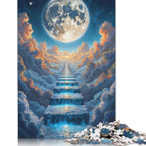 Himmlisches Treppenpuzzle, Denksportaufgabe, Premium-Puzzle aus Karton für Kinder und Erwachsene ab 12 Jahren, Geschenke, 1000 Teile (38 x 26 cm) von QBIREX