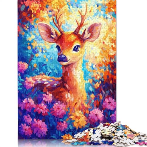 Hirsch-Puzzle, Denksportaufgabe, Premium-Puzzle aus Karton für Kinder und Erwachsene ab 12 Jahren, 1000 Teile (26 x 38 cm) von QBIREX