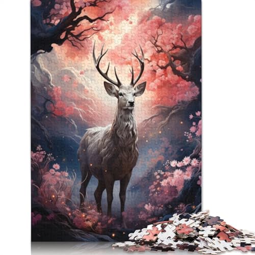 Hirsch im Wunderland, 1500-teiliges Puzzle, Denksportaufgaben für Erwachsene, Puzzle für Erwachsene und Kinder, 1500 Teile (85 x 57 cm) von QBIREX