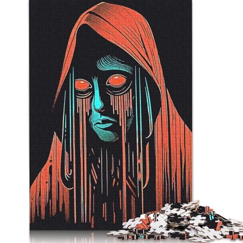 Horror-Vintage-Puzzle, schwierig, 100% recycelter Karton, Puzzle für Frauen und Männer, Vatertagsgeschenke, 1000 Teile (26 x 38 cm) von QBIREX