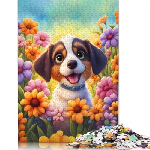Hundepuzzle, Familienspaß, rechteckiges Papierpuzzle für Kinder und Erwachsene ab 12 Jahren, Geburtstagsgeschenk, 1000 Teile (75 x 50 cm) von QBIREX