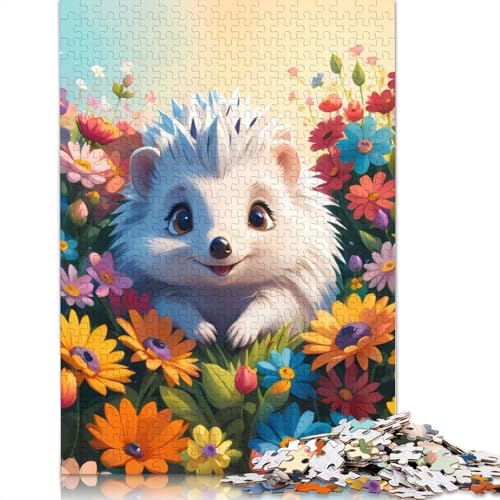 Igel-Puzzle, DIY-Spiel, rechteckiges Papierpuzzle für Jungen oder Mädchen, Geburtstagsgeschenk, 1000 Teile (75 x 50 cm) von QBIREX