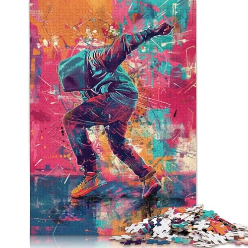 Illustration eines Tänzer-Puzzles, kreative Spiele, 100% recycelter Karton, Puzzle für Erwachsene, 1000 Teile (75 x 50 cm) von QBIREX