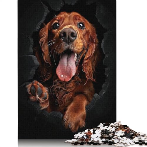 Irish Setter Puzzles 520 Teile Schwer Puzzle Spielzeug Lernspiel Impossible Herausforderung Spielzeug Für Erwachsene Kinder 520pcs (52x38cm) von QBIREX