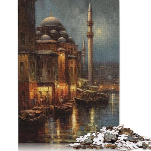 Istanbul Türkei Kunstpuzzle DIY Spiel Papier Rechteckiges Puzzle für Jungen oder Mädchen Geburtstagsgeschenk 1000 Teile (75x50cm) von QBIREX