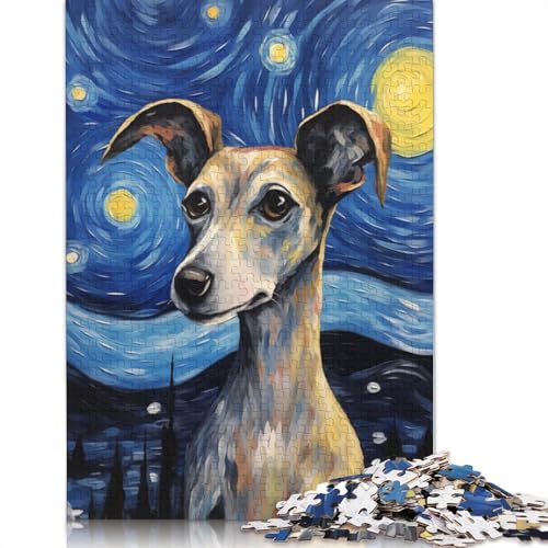 Italienisches Windspiel-Puzzle, rechteckig, aus Pappe, Geschenk für Kinder ab 12 Jahren, 520 Teile (52 x 38 cm) von QBIREX