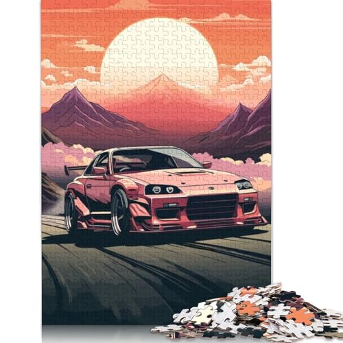 JDM Japanese Drift Car Art Puzzle 1000-teilige Schwer Puzzle Spielzeug Pädagogisches Spiel Impossible Herausforderung Spielzeug Für Erwachsene Und Kinder Ab 12 Jahren 1000pcs (38x26cm) von QBIREX