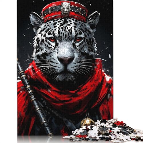 Jaguar Crimson Warrior Puzzle, anpassbare Bilder, 100% recycelter Karton, Puzzle für Erwachsene und Teenager, einzigartiges Geschenk, 1000 Teile (26 x 38 cm) von QBIREX