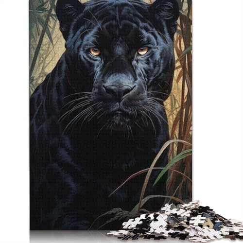 Jaguar Stare Puzzle, kreative Spiele, 100% recycelter Karton, Puzzle für Erwachsene, 1000 Teile (75 x 50 cm) von QBIREX