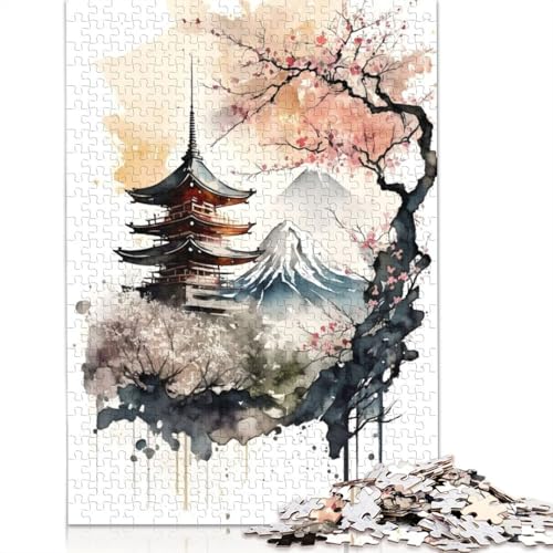 Japanische Kunst-Puzzles für Erwachsene, 520 Teile, anspruchsvolle Familienspiele, Denkspiele für Kinder ab 12 Jahren, 520 Teile (52 x 38 cm) von QBIREX