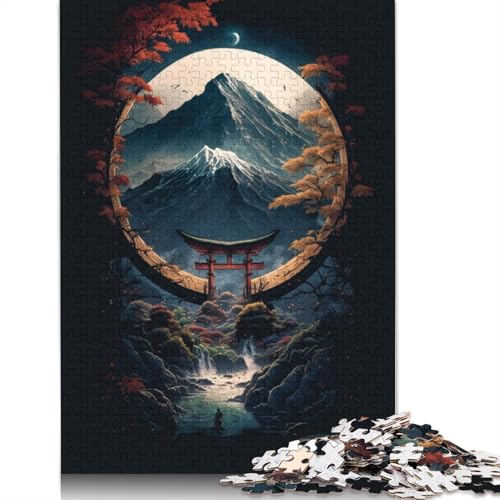 Japanische Nacht 03 Puzzle für Erwachsene, kreative Spiele, Puzzle-Geschenk für Jungen oder Mädchen, 1000 Teile (75 x 50 cm) von QBIREX