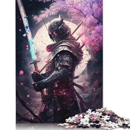 Japanische Sakura-Samurai-Puzzles, rechteckig, Papp-Puzzle, Geschenk für Kinder ab 12 Jahren, 520 Teile (52 x 38 cm) von QBIREX