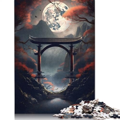 Japanisches Fantasy-Mondtor-Puzzle für Erwachsene, Spielzeug, Lernspiel, schwierige Puzzles für Kinder ab 12 Jahren, 520 Teile (52 x 38 cm) von QBIREX