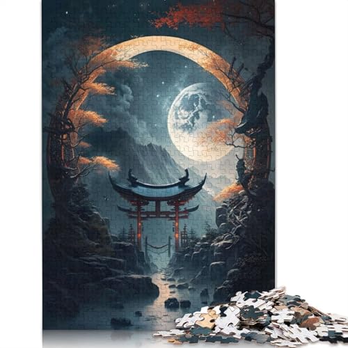 Japanisches Fantasy-Tor-Puzzle, farbenfrohe, Coole Puzzles für Kinder ab 12 Jahren, 1500 Teile (85 x 57 cm) von QBIREX