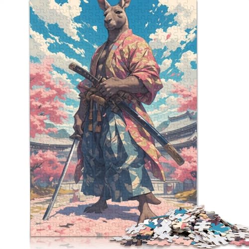 Japanisches Känguru-Samurai-Puzzle, Denksportaufgabe, 100% recycelter Karton, Puzzle für Frauen und Männer, Muttertagsgeschenke, 1000 Teile (26 x 38 cm) von QBIREX