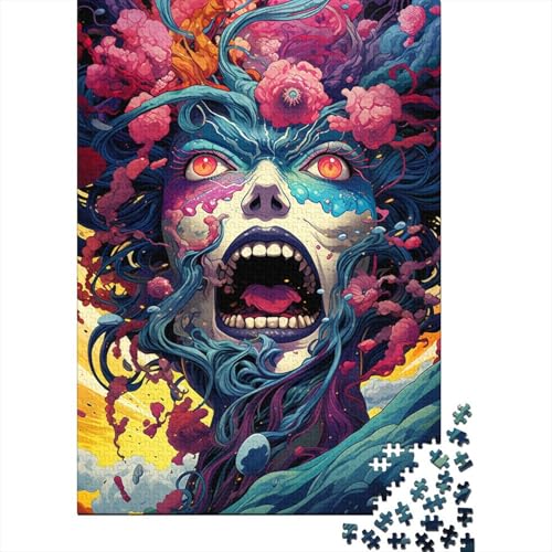 Japanisches weibliches Monster-Puzzle, Lernspiele, Familienaktivitäten, Premium-Karton-Puzzle für Frauen und Männer, 1000 Teile (38 x 26 cm) von QBIREX