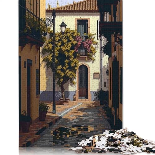 Jerez Pixel Art Puzzle, Premium, 100% recyceltes Papppapier, rechteckiges Puzzle für Jungen oder Mädchen, 1000 Teile (75 x 50 cm) von QBIREX