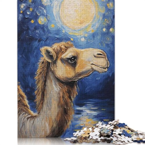 Kamel-Puzzle, 100% recycelter Karton, Puzzle für Jungen oder Mädchen, 1000 Teile (75 x 50 cm) von QBIREX