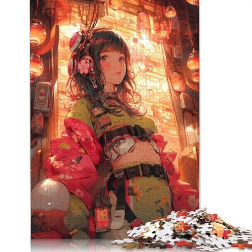 Kampf-Anime-Mädchen-Puzzle, anspruchsvolle Familienspiele, 100% recycelter Karton, Puzzle für Erwachsene und Kinder, Geburtstagsgeschenk, 1000 Teile (75 x 50 cm) von QBIREX