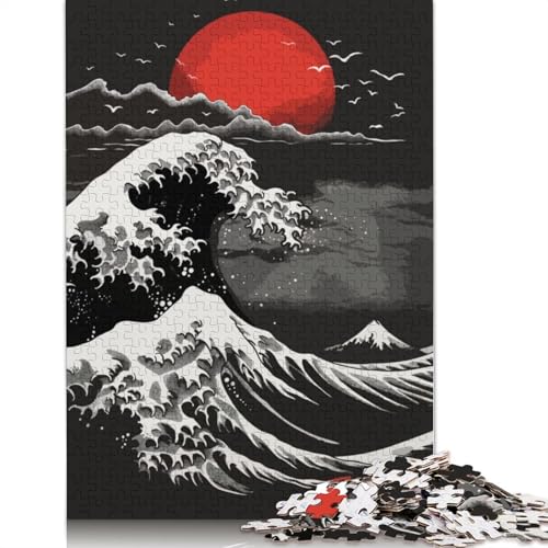 Kanagawas Silent Fury Puzzles 1000 Teile Schwer Puzzle Spielzeug Lernspiel Impossible Herausforderung Spielzeug Für Erwachsene Und Kinder Ab 14 Jahren 1000pcs (38x26cm) von QBIREX