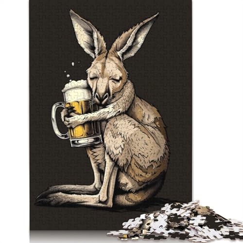 Kangaroo Beer Puzzle 1000-teilige Schwer Puzzle Spielzeug Pädagogisches Spiel Impossible Herausforderung Spielzeug Für Erwachsene Kinder 520pcs (52x38cm) von QBIREX