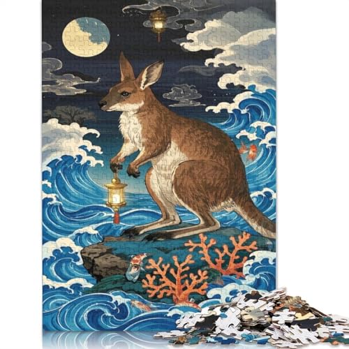 Kangaroo Puzzle 1000 Teile Schwer Puzzle Spielzeug Lernspiel Impossible Herausforderungsspielzeug Für Erwachsene Und Kinder Ab 14 Jahren 1000pcs (75x50cm) von QBIREX