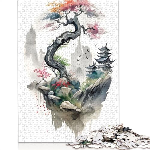 Kirschblüten-Puzzle, 22 Puzzles für Erwachsene, Spielzeug, Lernspiel, schwierige Puzzles für Kinder ab 12 Jahren, 1000 Teile (75 x 50 cm) von QBIREX