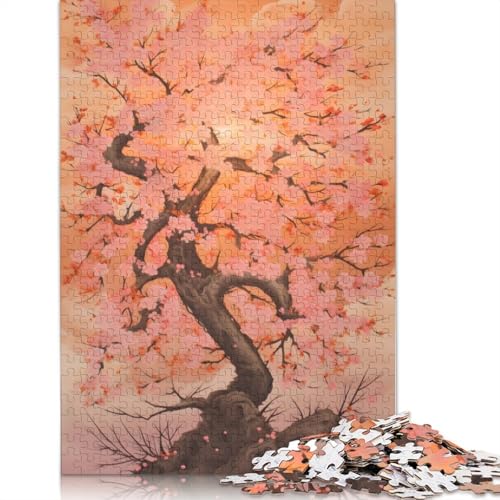 Kirschblütenbaum-Puzzle, farbenfroh, cool, für Kinder ab 12 Jahren, 1500 Teile (85 x 57 cm) von QBIREX